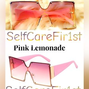 Style- Pink Lemonade Oversized pink square Fashion sunglasses
